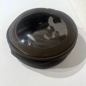 Unused Estée Lauder Vintage Round Cosmetic Bag with Clear Window